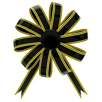 Bow on the isolated background Illustrazione stock