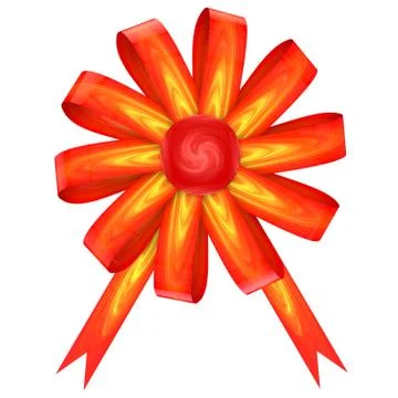 Bow on the isolated background Illustrazione stock