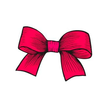 Bow isolated on white Illustrazione stock