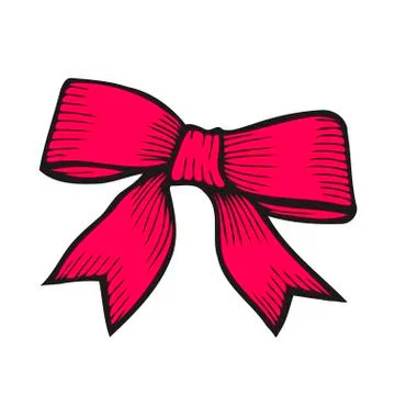 Bow isolated on white イラスト素材