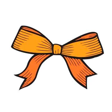 Bow isolated on white Illustrazione stock