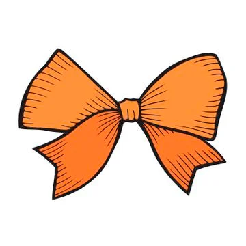 Bow isolated on white Stock Illustration