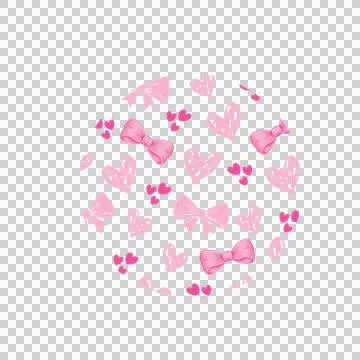 Bow Keychain Black Circle Hearts And Bows Pattern line art Stock Illustration