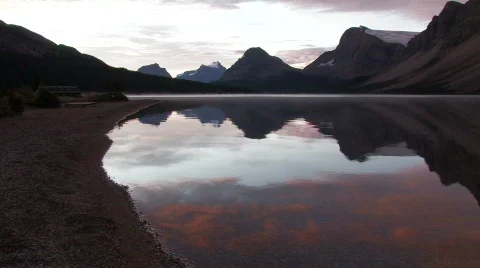Bow Lake Stock Footage 527517