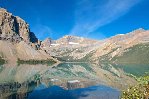 Bow Lake Reflections 2 LT Stock Photos