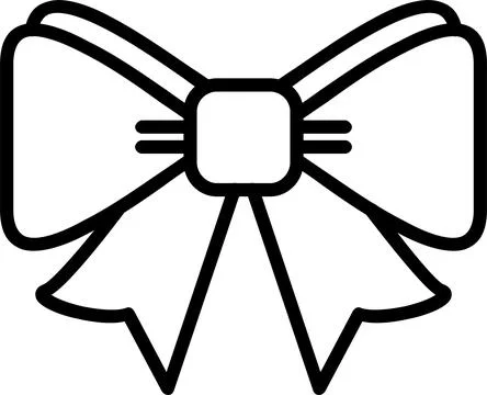 Bow Line Icon Design Stock Illustration