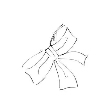 Bow line icon in trendy flat style isolated on white background. Ribbon symbol Stock Illustration