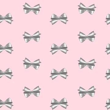 Bow pattern pink Stock Illustration
