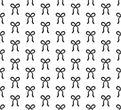 Bow pattern repeat seamless in black color for any design. Vector geometric i Stock Illustration