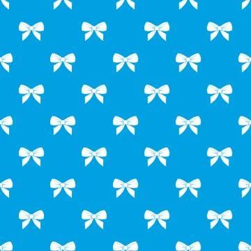 Bow pattern seamless blue Stock Illustration