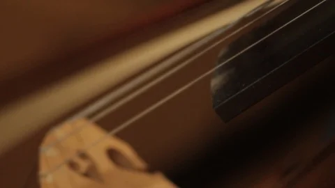 Bow playing bass or chello 스톡 동영상 86533443