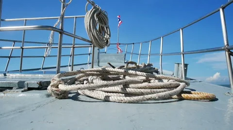 Bow point of view of a passenger ship in Andaman sea Stock Footage 53201183