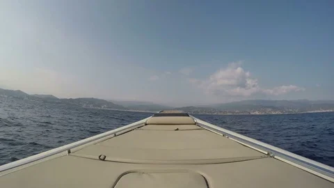 Bow of a rib navigating fast Stock Footage 71832088