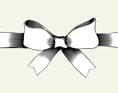 Bow with ribbon. Illustration
