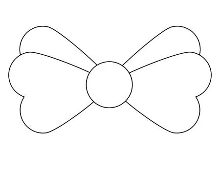 Bow, ribbon tied into a bow - vector linear picture for coloring. Stock Illustration