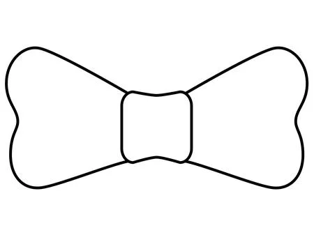 Bow, ribbon tied into a bow - vector linear picture for coloring, logo Stock Illustration
