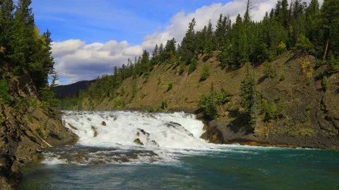 Bow River Falls Banff National Park Alberta Stock Footage