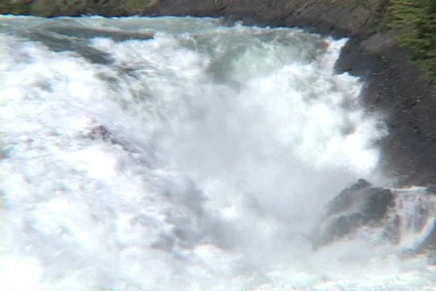 Bow River Falls CU Stock Footage 147599