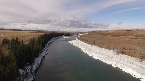 Bow River West Stock Footage 88679073