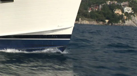 Bow of a sailing boat Stock Footage 32047004