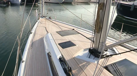 Bow of sailing boat Stock Footage 32322137