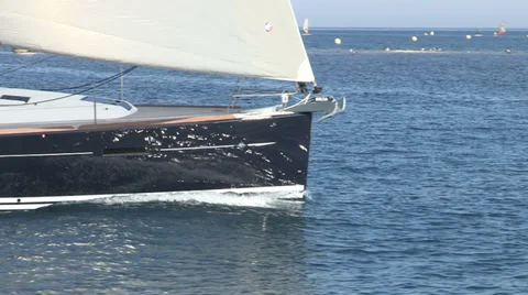 Bow of sailing boat Stock Footage 32324687