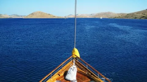 Bow of sailing ship Foto stock