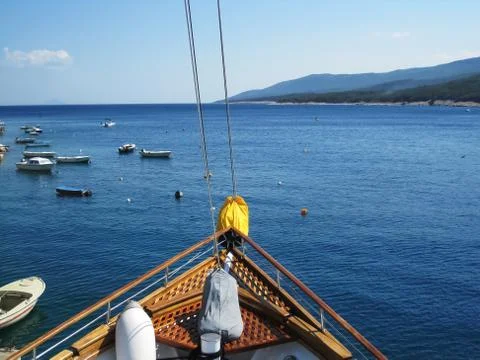 Bow of sailing ship Stock-Fotos