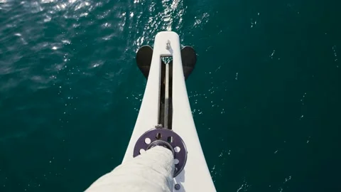 The bow of the sailing yacht Stock Footage 223249523