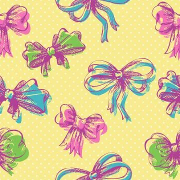 Bow seamless pattern Ilustración de archivo