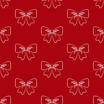 Bow. Seamless pattern. Stock Illustration