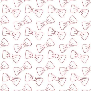 Bow. Seamless pattern for simple backgrounds, textures, and packaging イラスト素材
