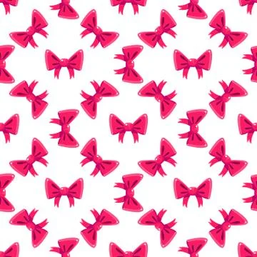 Bow Seamless Pattern. Vector Illustration Stock Illustration