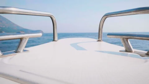 Bow of the ship in sunny day Stock Footage 85863801