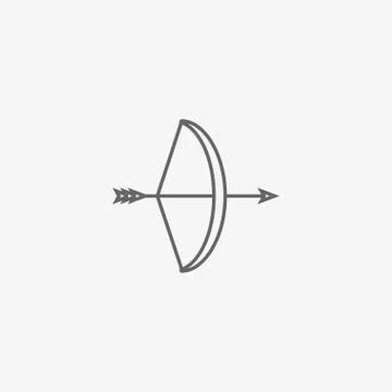 Bow for shooting vector icon Stock Illustration