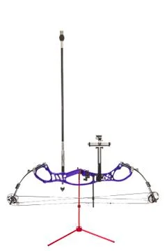 Bow on stand isolated in white Stock Photos