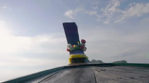 The bow of a Thai Boat 4k Stock Footage 235869315