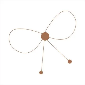 Bow of thread flat icon Stock Illustration