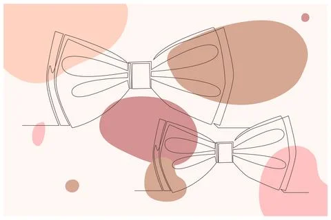 Bow Tie Background Vector Stock Illustration