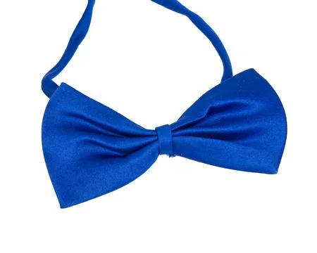 Bow tie blue elegant isolated on the white background Stock Photos