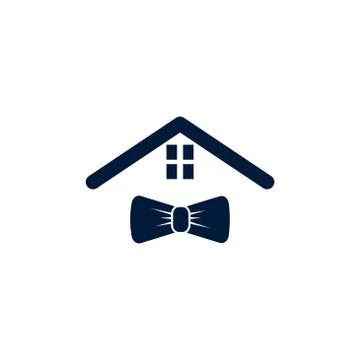 Bow tie ceremony house vector design template illustration Stock Illustration