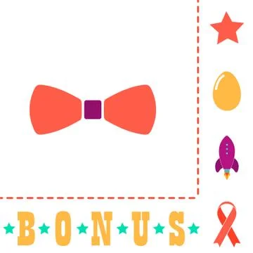 Bow tie computer symbol Stock Illustration