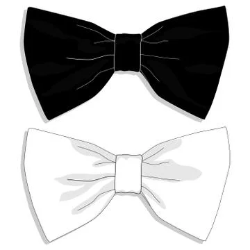 Bow tie fasion set. Vector. Stock Illustration