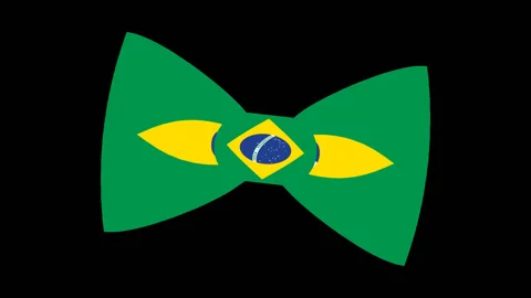 Bow tie. Flag of the Brazil Stock Footage 91935129