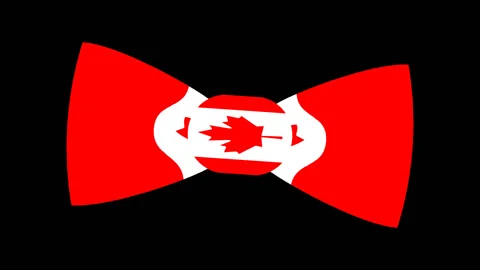 Bow tie. Flag of the Canada Stock Footage 91892552