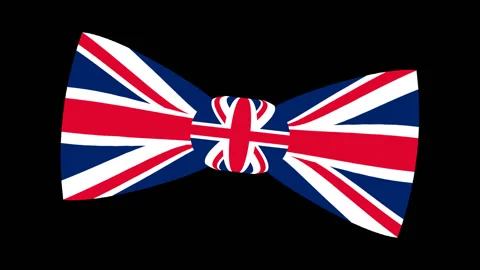 Bow tie. Flag of the Great Britain Stock Footage 92138783