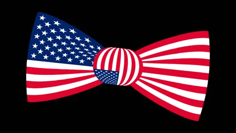 Bow tie. Flag of the USA Stock Footage 91825530