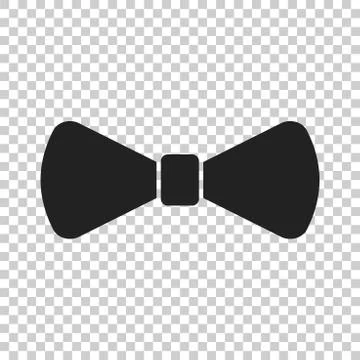 Bow tie flat icon. Necktie vector illustration. Stock Illustration