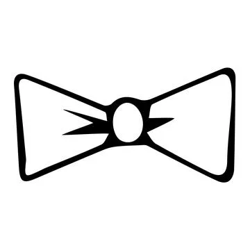 Bow tie hand drawn vector illustration Stock Illustration