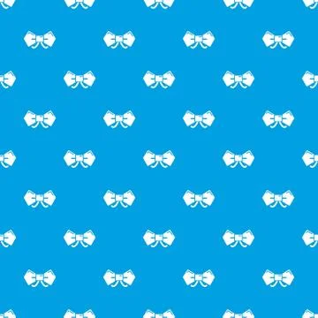 Bow tie hipster pattern seamless blue Stock Illustration